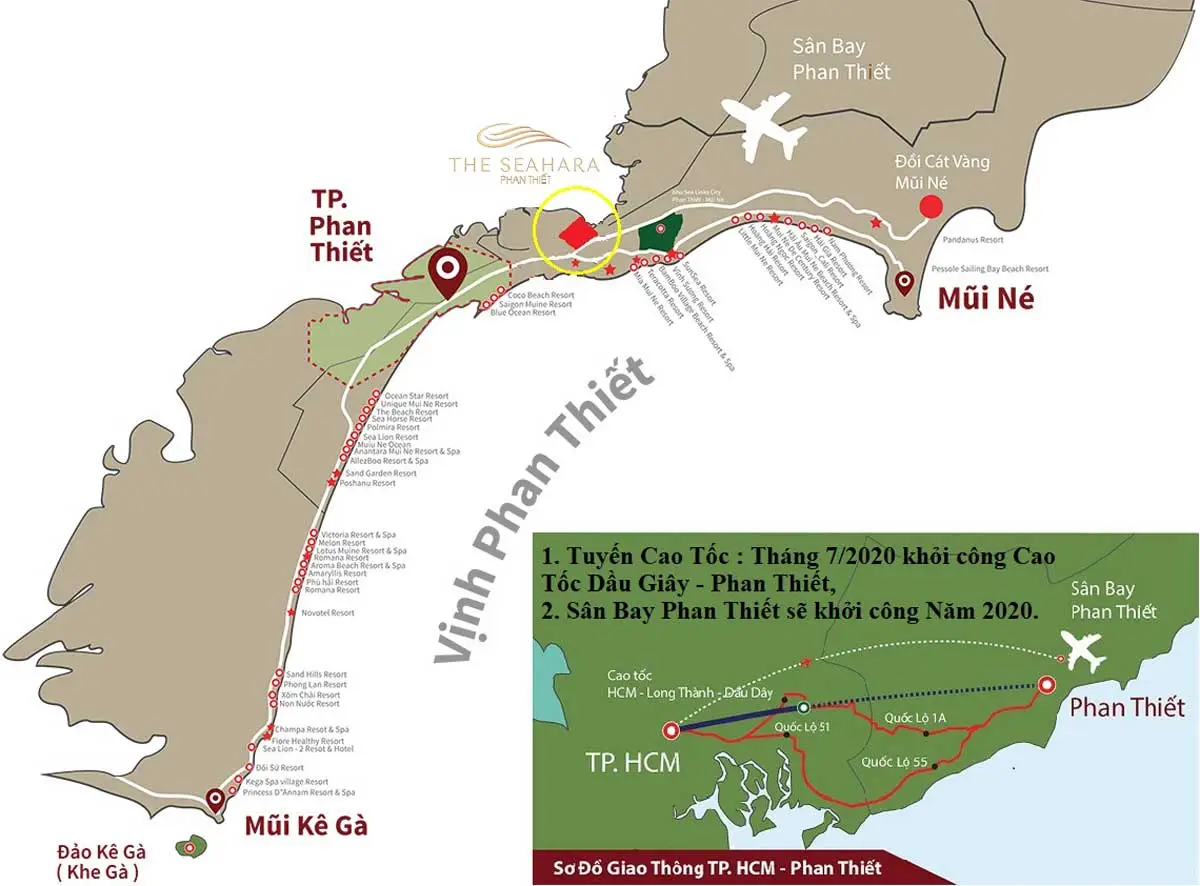 THE SEAHARA HOTEL & RESORT PHAN THIẾT 4 Vị trí Dự án The Seahara Phan Thiết