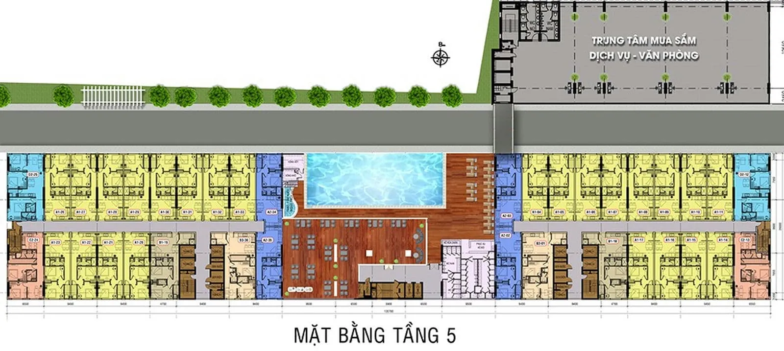 ROXANA PLAZA BÌNH DƯƠNG 5 Mặt bằng Tầng 5 Roxana Plaza
