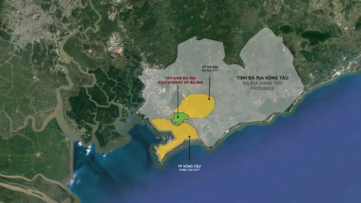 Khu đô thị Tây Nam Bà Rịa Vũng Tàu 3 Vị trí Dự án Khu đô thị Tây Nam Bà Rịa Vũng Tàu