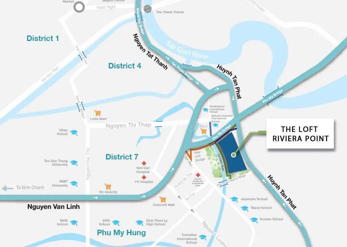 THE LOFT RIVIERA POINT QUẬN 7 2 Vị trí Dự án Căn hộ The Loft Riviera Point Quận 7