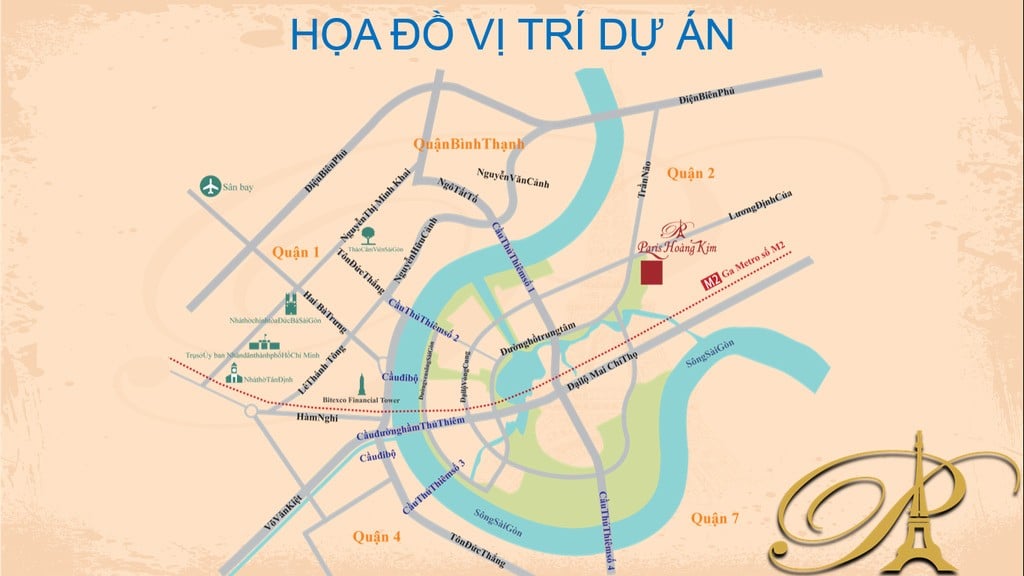 Vị trí Paris Hoàng Kim