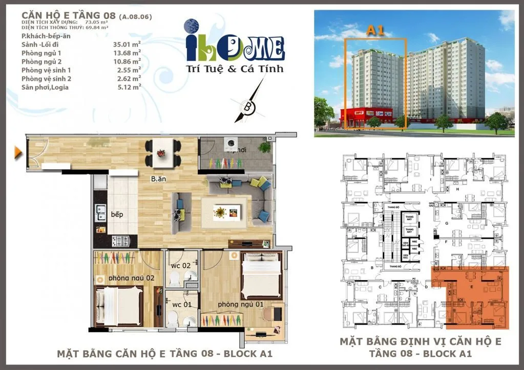 I HOME GÒ VẤP 6 Căn hộ loại e block A1