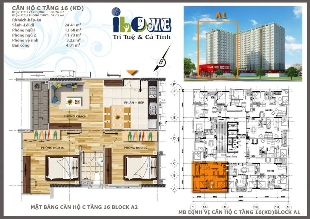 I HOME GÒ VẤP 3 Căn hộ loại C block A2