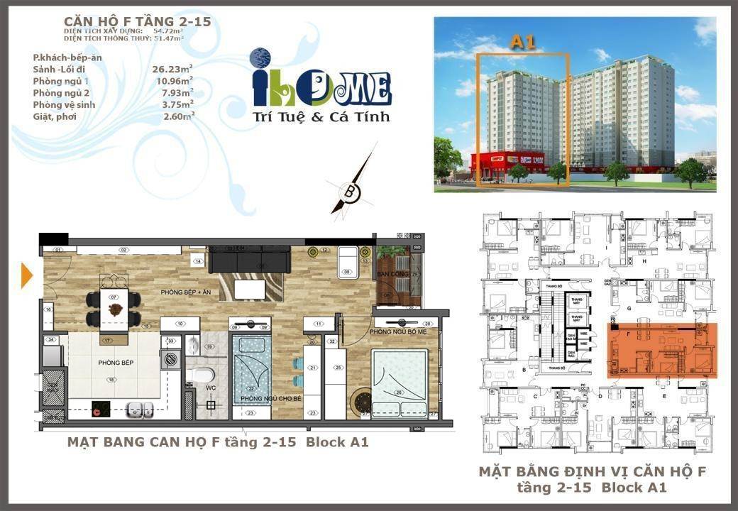 Căn hộ loại F block A1