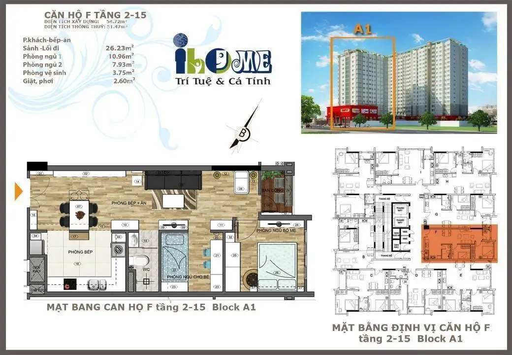 I HOME GÒ VẤP 4 Căn hộ loại F block A1