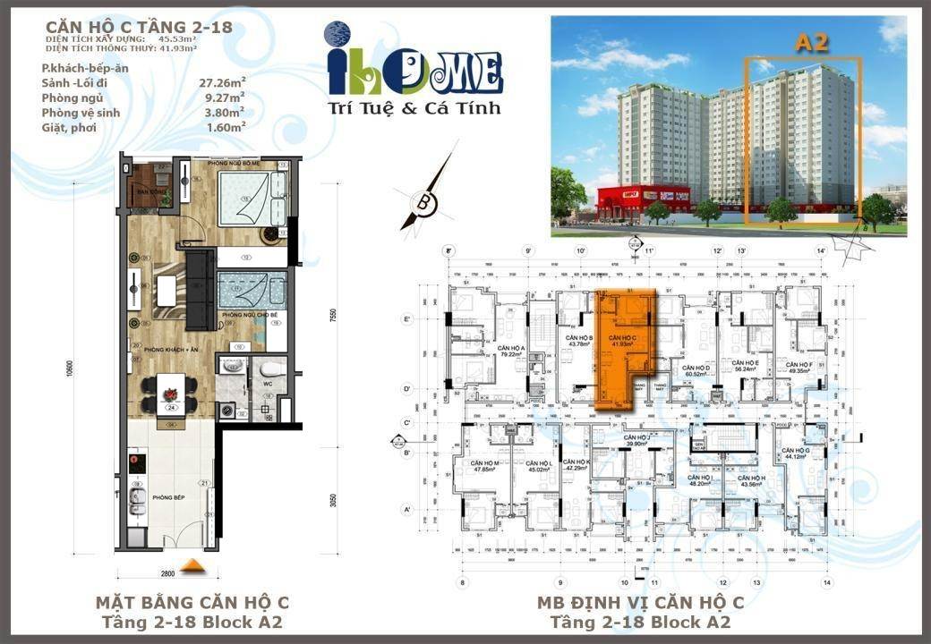 Căn hộ loại c block a2