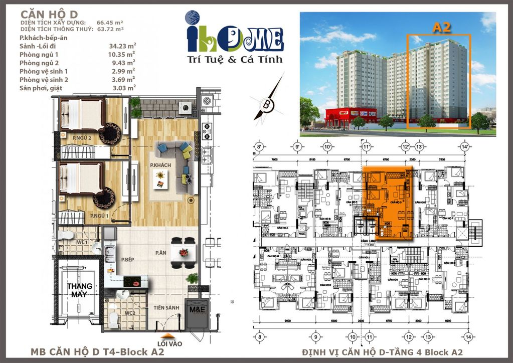 Căn hộ loại d block a2