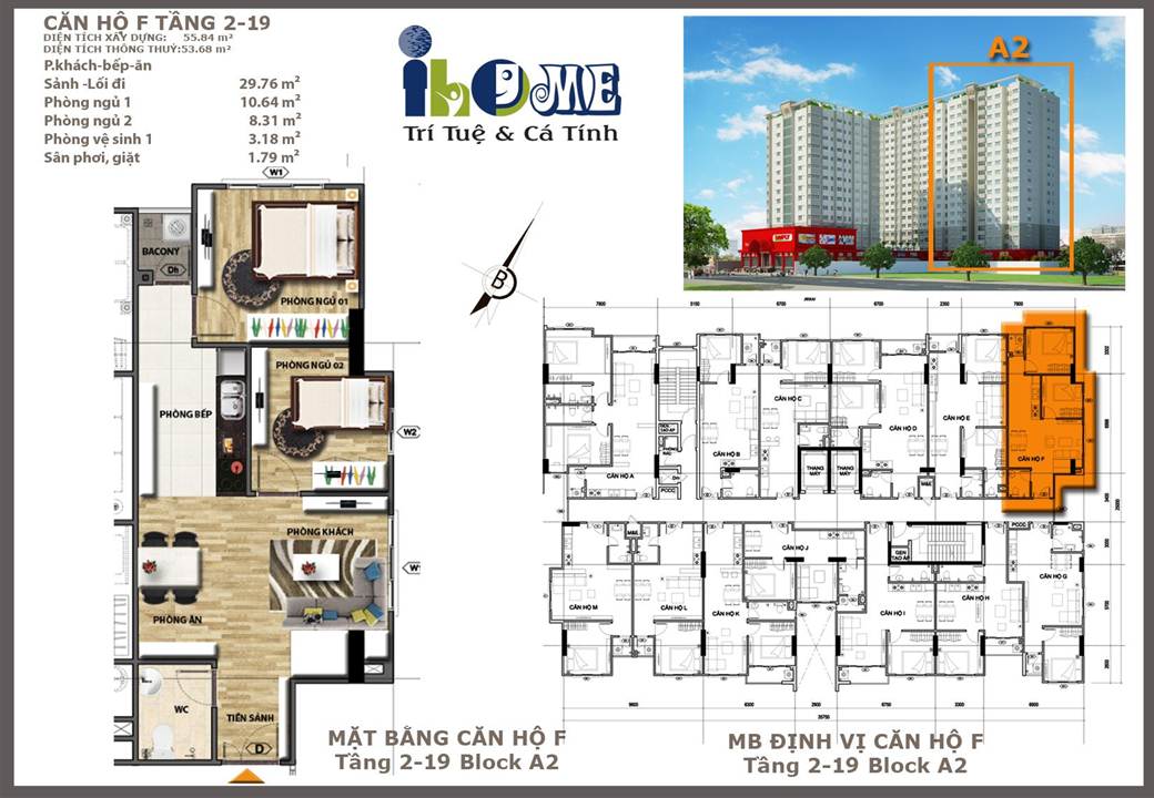 Căn hộ loại f block a2