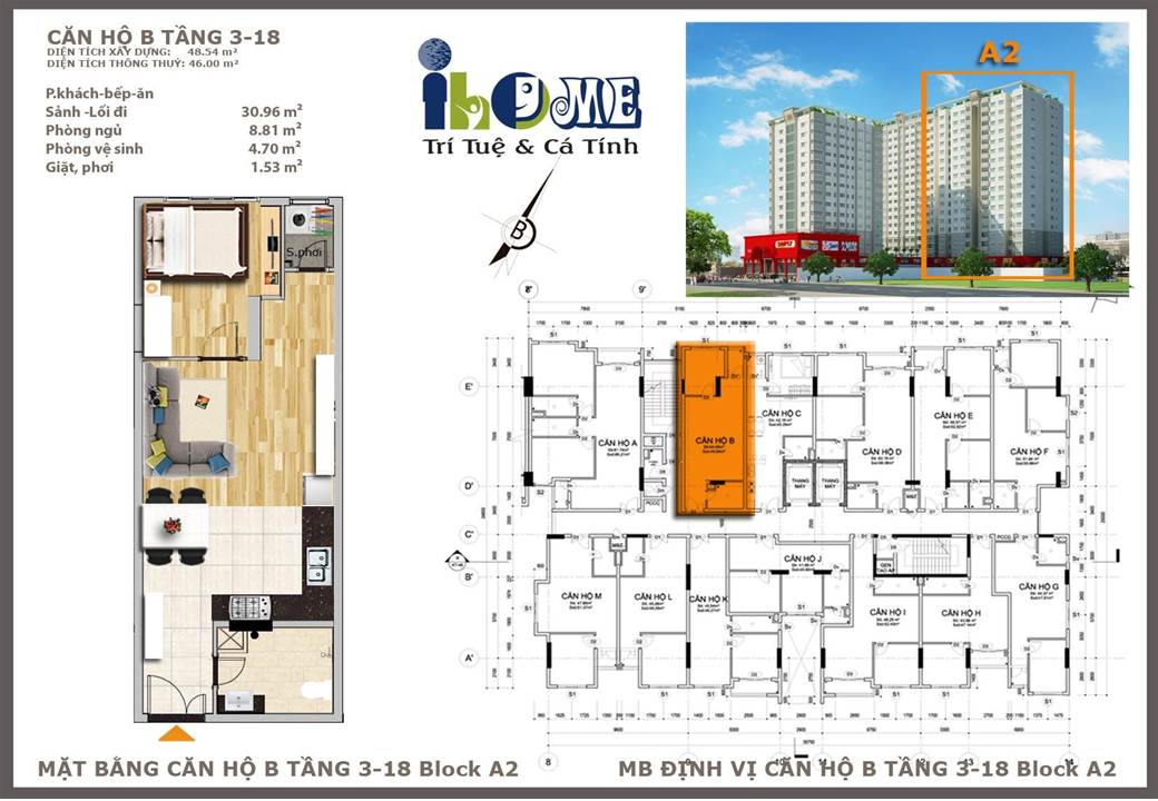 Căn hộ loại b block a2