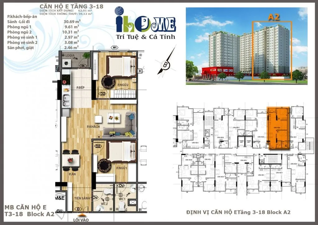 I HOME GÒ VẤP 12 Căn hộ loại e block a2
