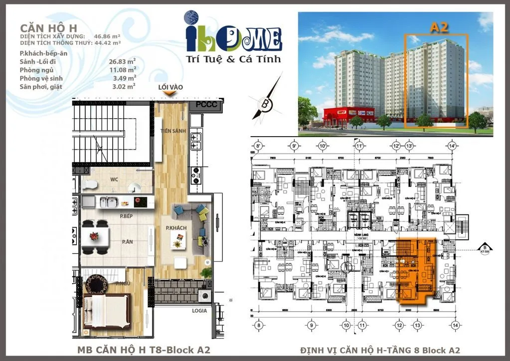 I HOME GÒ VẤP 13 Căn hộ loại H block a2