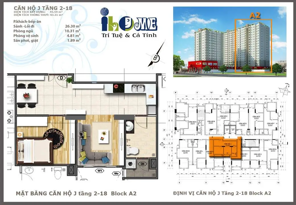 I HOME GÒ VẤP 14 Căn hộ loại j block a2