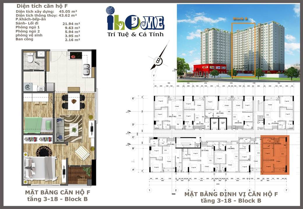 Căn hộ loại f block b