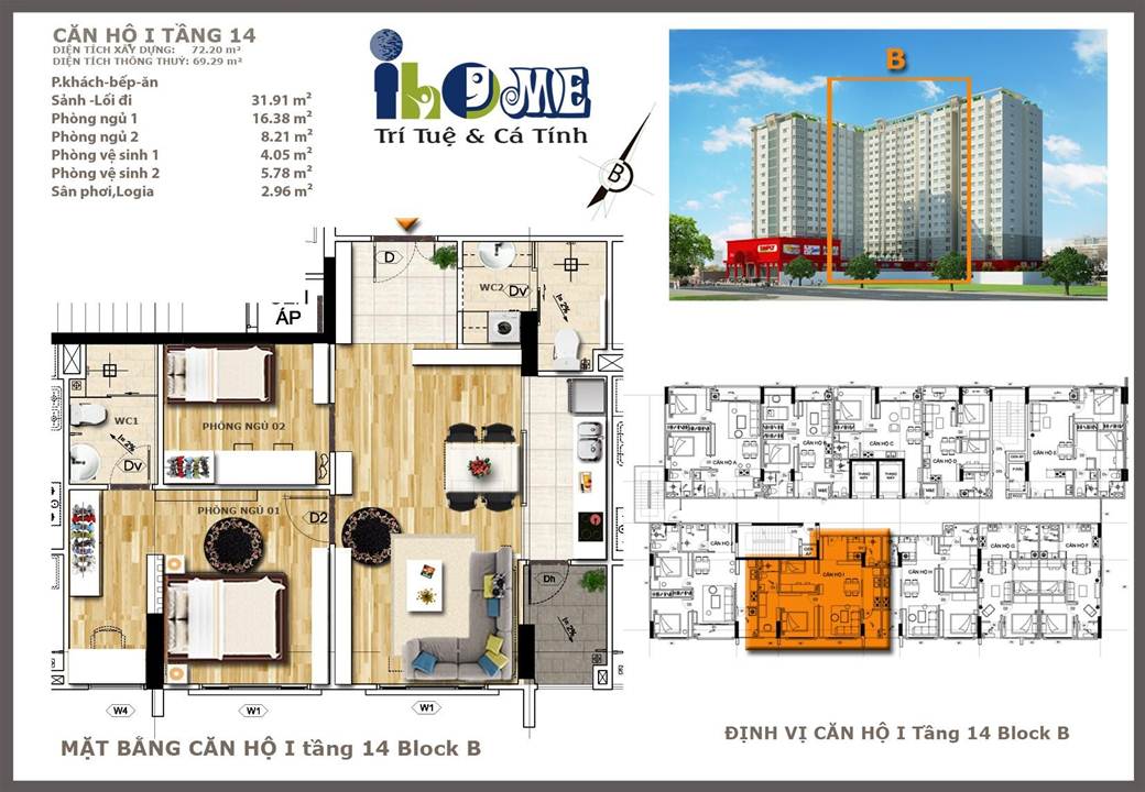 Căn hộ loại i block b