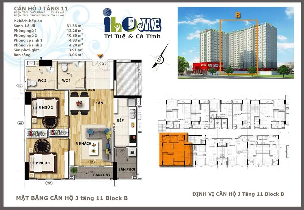 I HOME GÒ VẤP 26 Căn hộ loại j block b