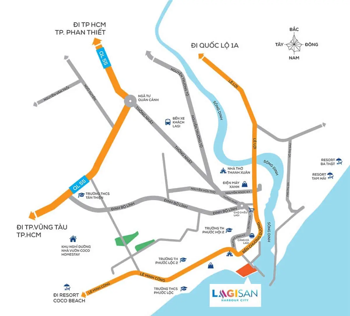 Lagisan Harbour City 4 Vị trí Dự án Khu đô thị Lagisan Harbour City La Gi Phan Thiết