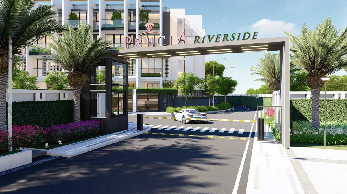 Cổng Dự án Nhà phố Precia Riverside Quận 2