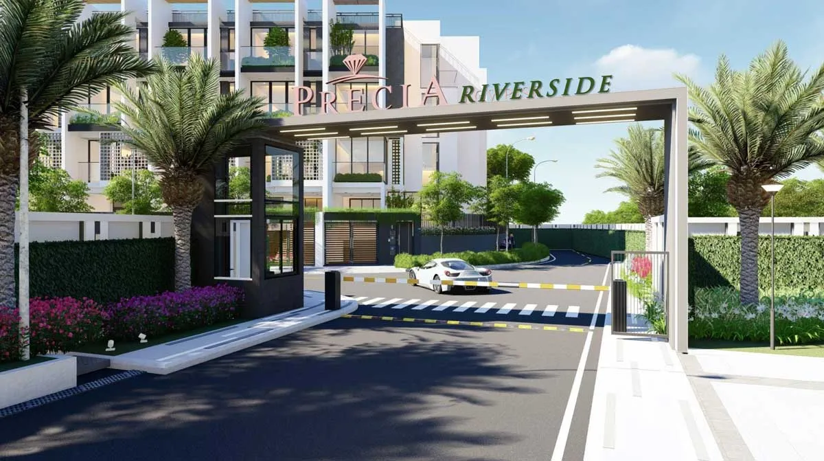 Precia Riverside 4 Cổng Dự án Nhà phố Precia Riverside Quận 2