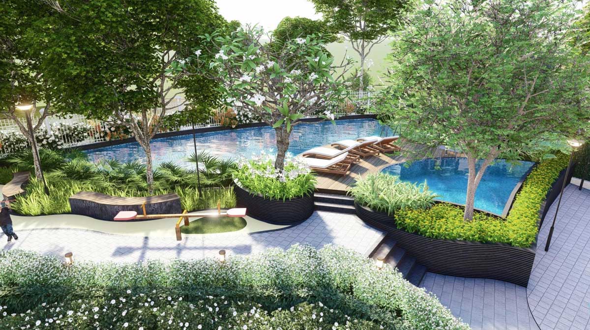 Khu Hồ bơi liền Sông Precia Riverside Quận 2