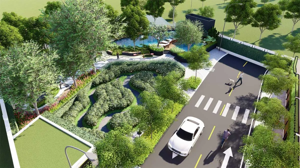 Precia Riverside 8 Lối vào Hồ bơi và Công viên Precia Riverside Quận 2