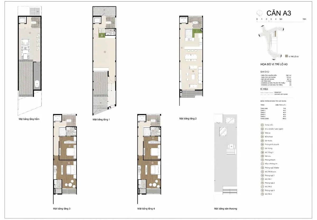 Precia Riverside 18 Thiết kế Căn A3 Nhà phố Precia Riverside Quận 2