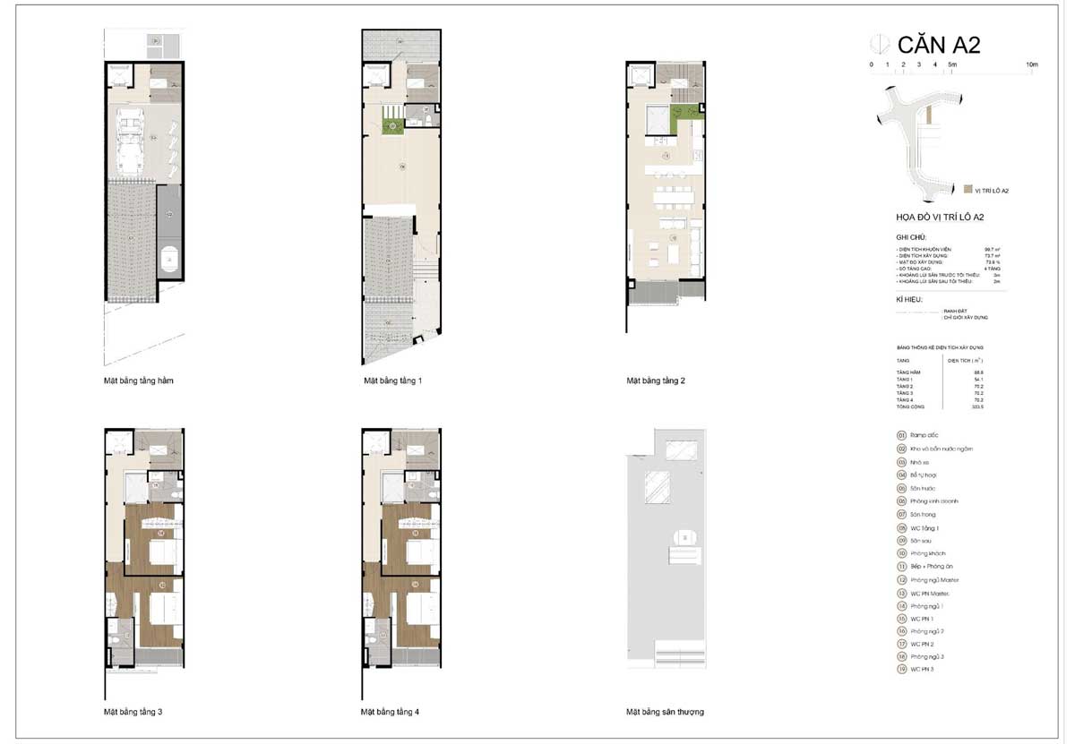 Thiết kế Căn A2 Nhà phố Precia Riverside Quận 2