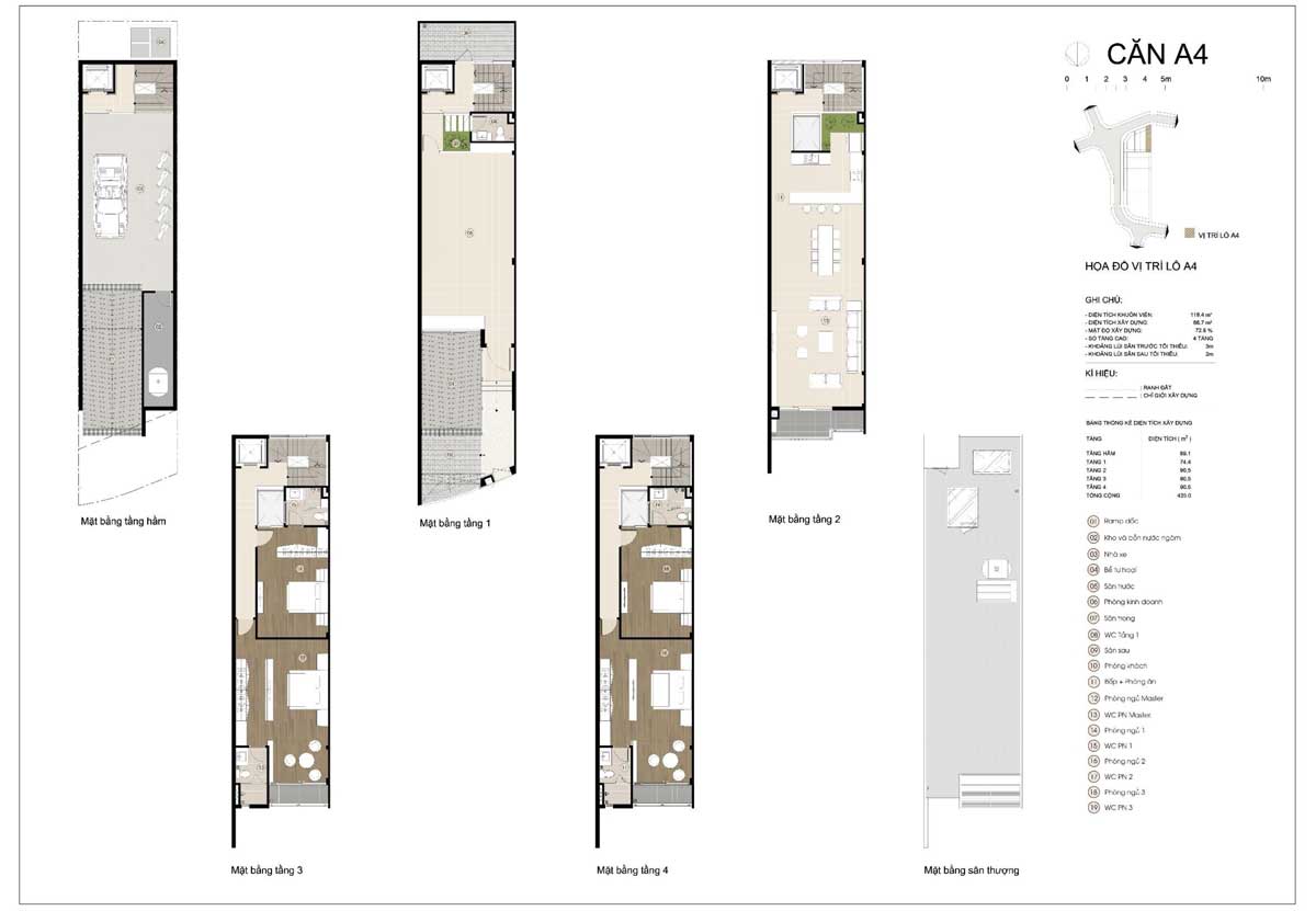 Thiết kế Căn A4 Nhà phố Precia Riverside Quận 2