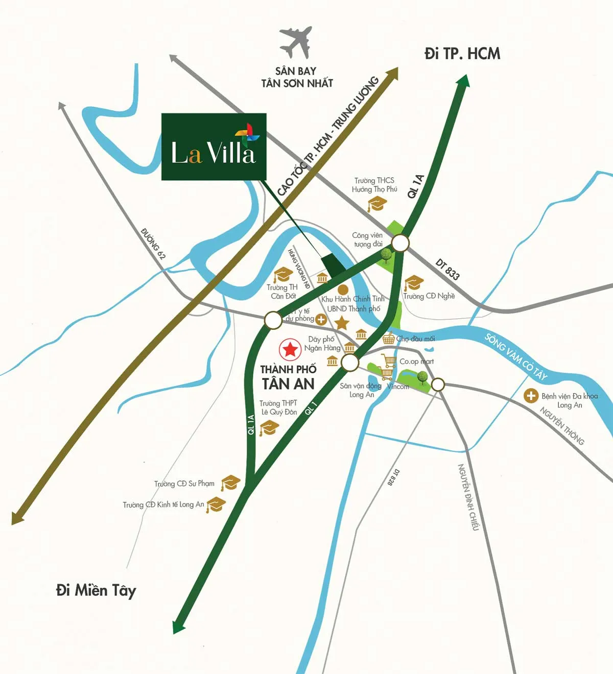 LA VILLA GREEN CITY LONG AN 4 Vị trí Dự án Lavilla Green City Long An