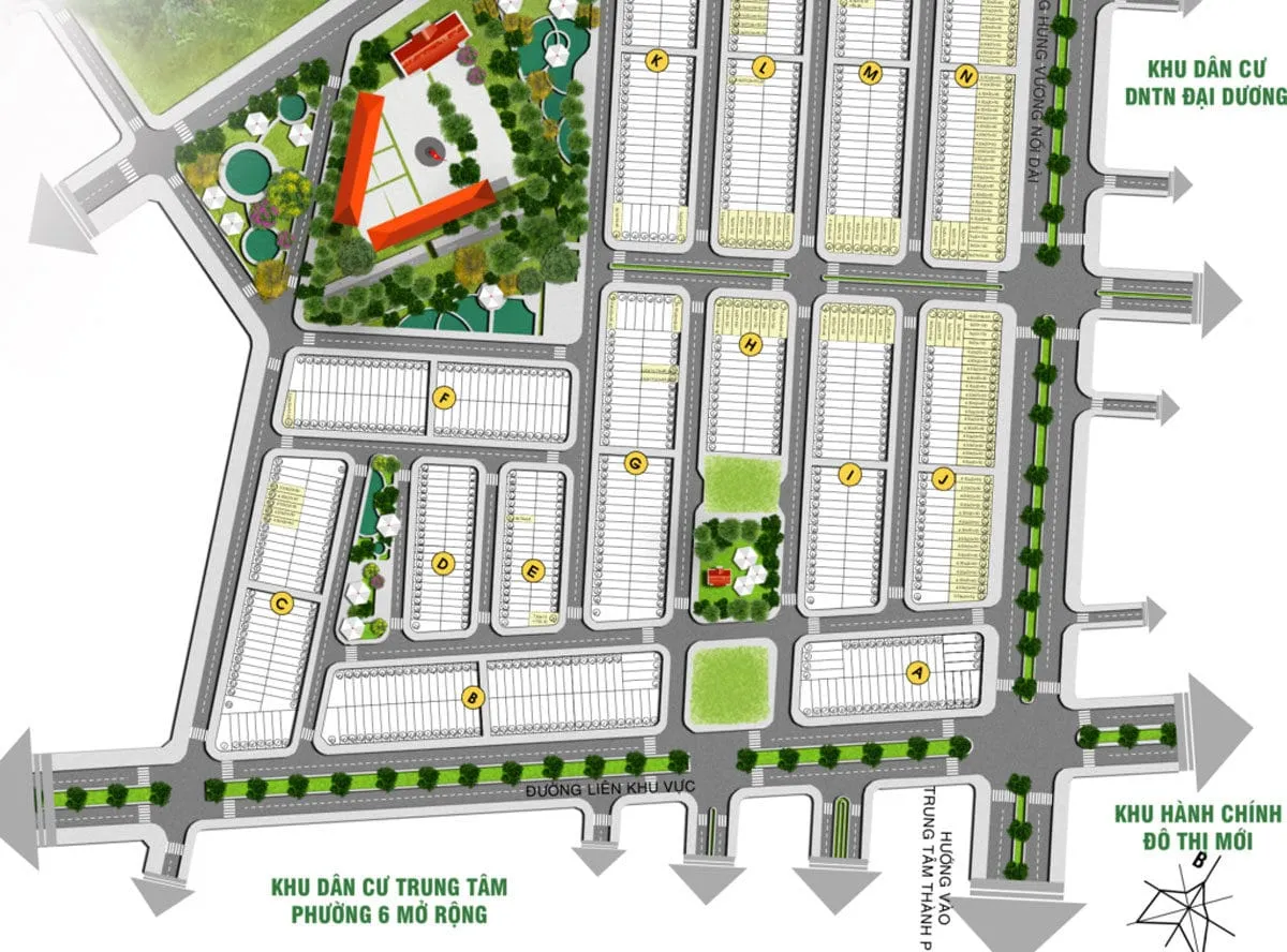 LA VILLA GREEN CITY LONG AN 17 Mặt bằng phân lô Dự án Lavilla Green City