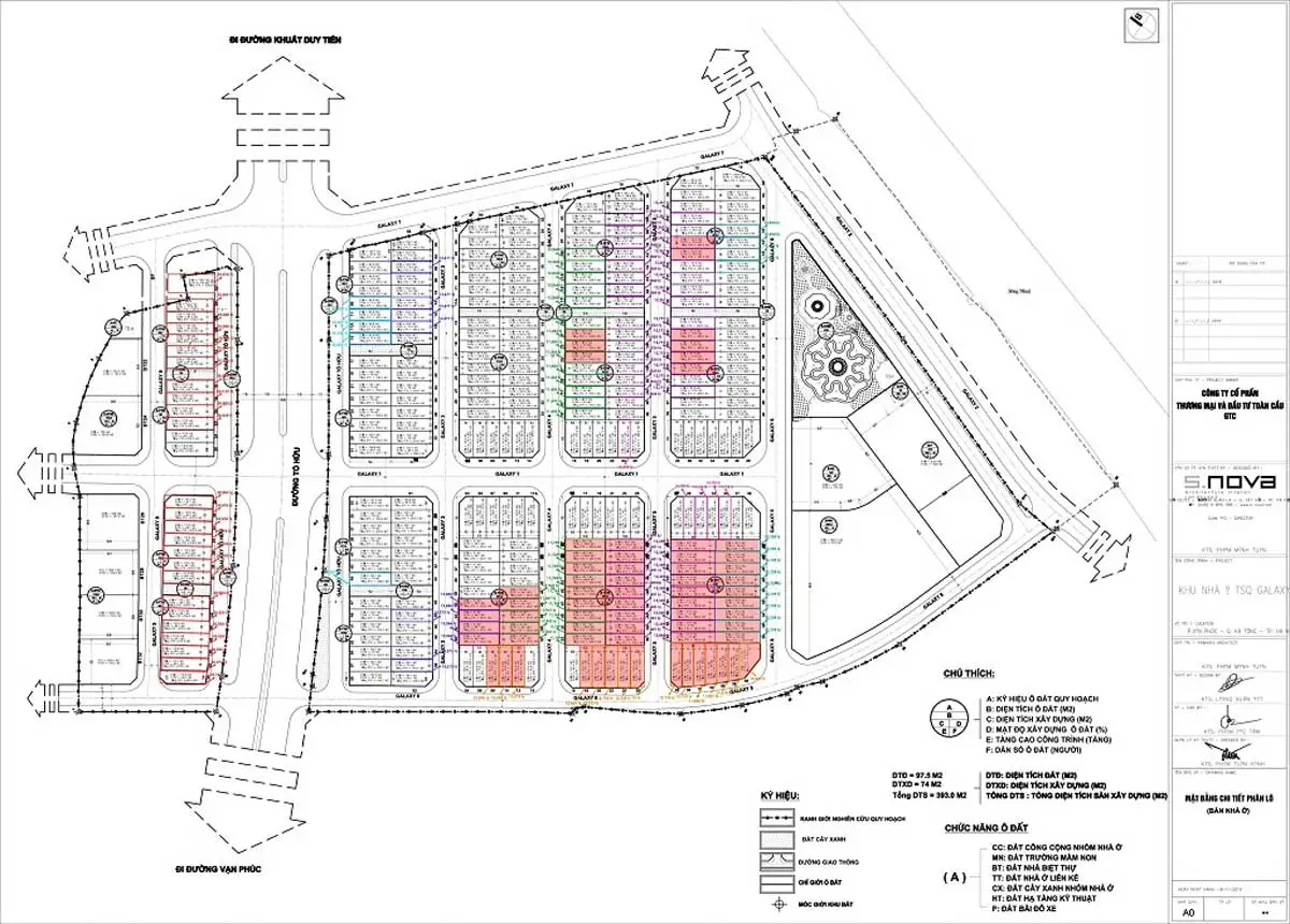NGÂN HÀ GALAXY VẠN PHÚC 5 Mặt bằng Dự án Ngân Hà Vạn Phúc