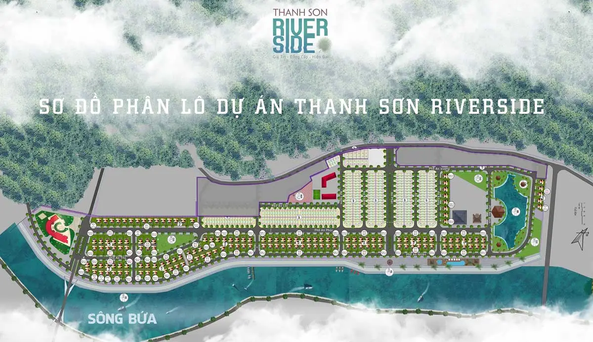Thanh Sơn Riverside Garden 6 Mặt bằng phân lô Dự án Thanh Sơn Riverside Garden Phú Thọ