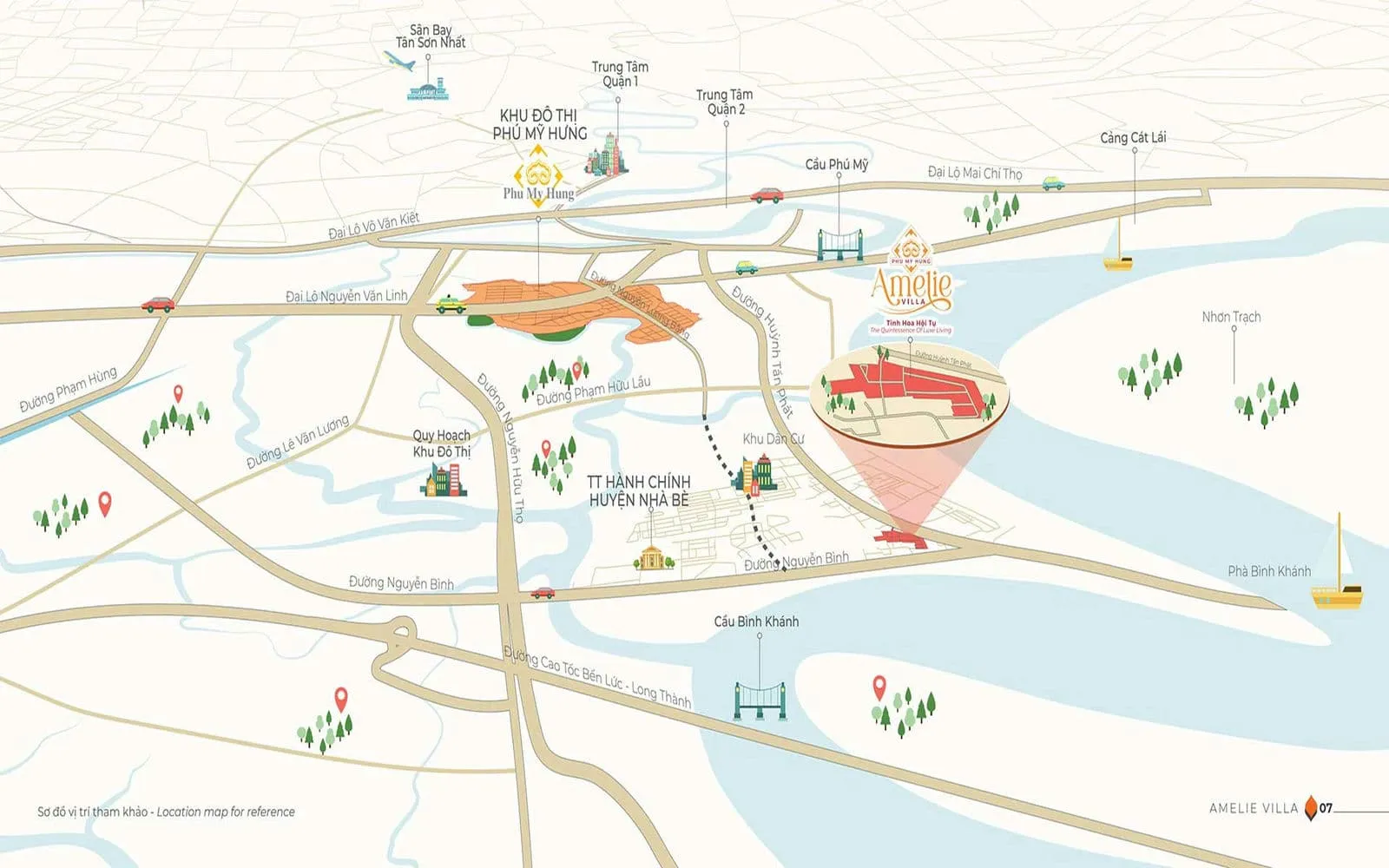 AMELIE VILLA PHÚ MỸ HƯNG 2 Vị trí Dự án Amelie Villa Phú Mỹ Hưng Nhà Bè