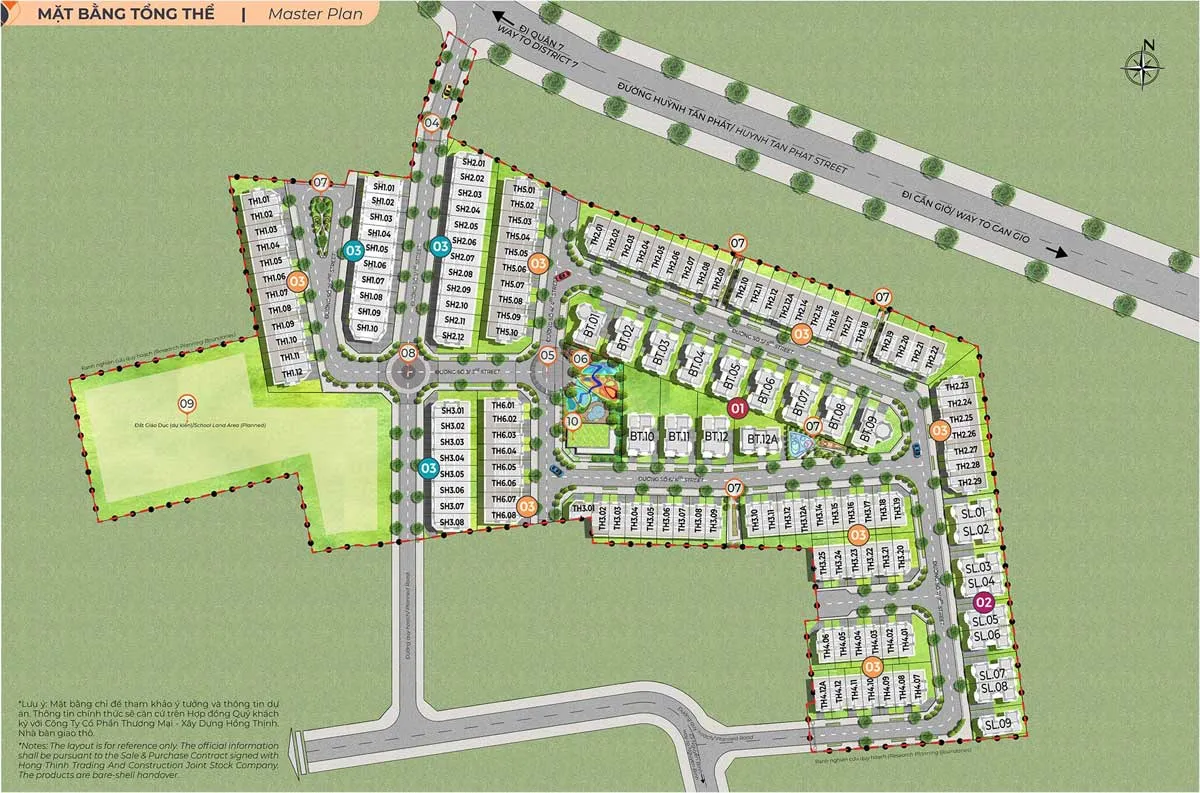 AMELIE VILLA PHÚ MỸ HƯNG 10 Mặt bằng phân lô Dự án Amelie Villa Phú Mỹ Hưng Nhà Bè
