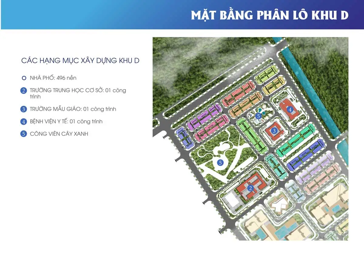 THE NEW CITY CHÂU ĐỐC 10 Mặt bằng Phân khu D - Dự án Khu đô thị The New City Châu Đốc