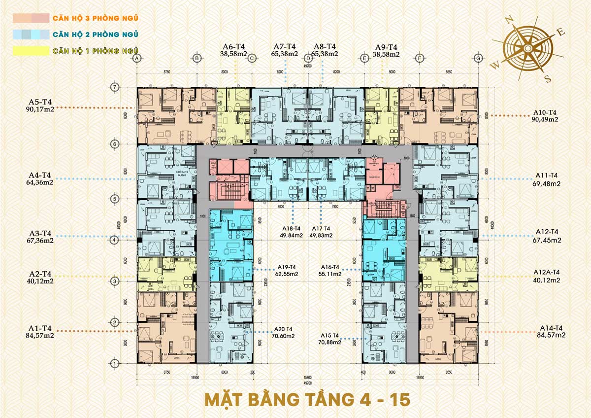 Mặt bằng tầng 4- 15 Green Melody