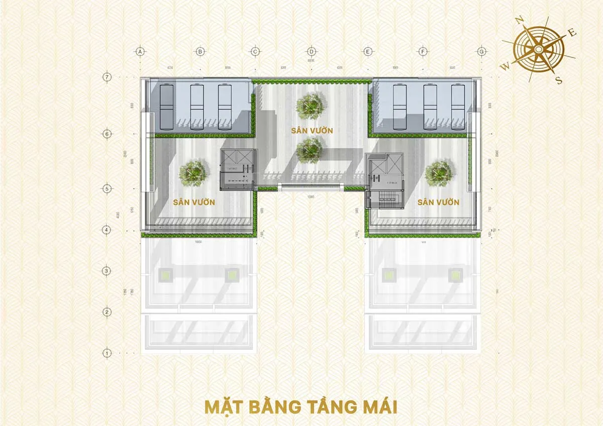 Green Melody 13 Mặt bằng tầng Mái Green Melody