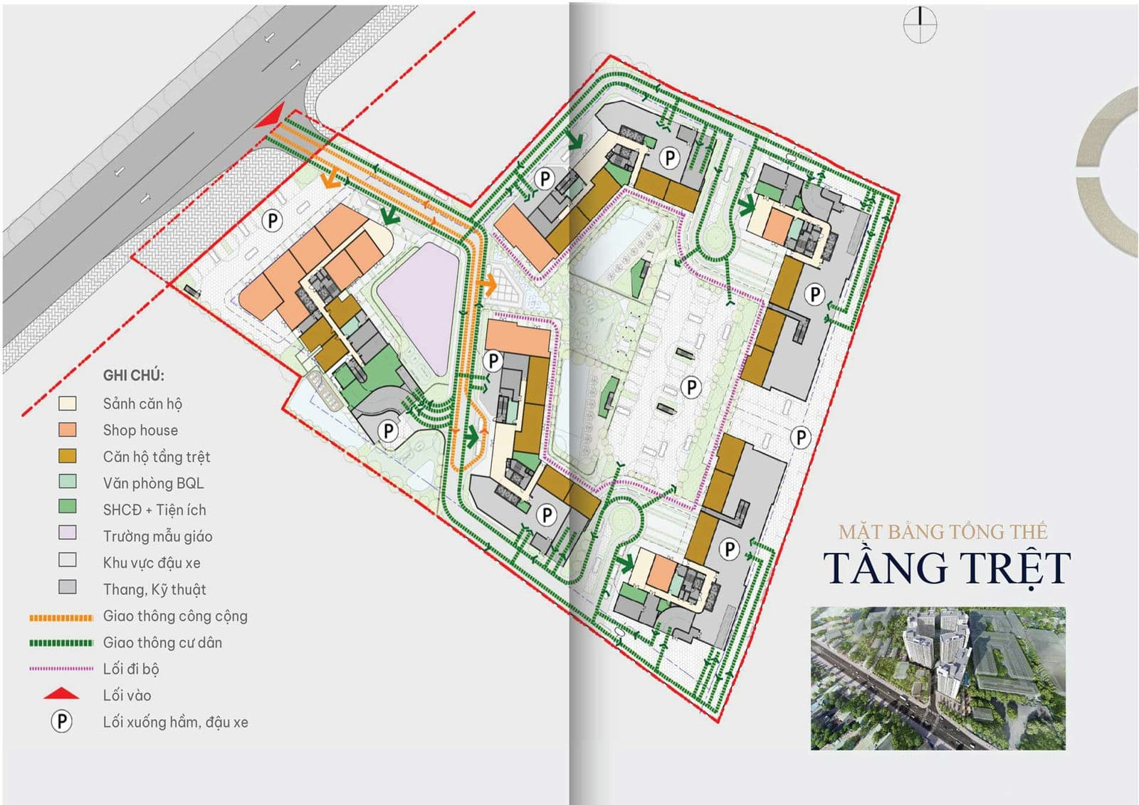 Mặt bằng tầng trệt dự án Destino Centro