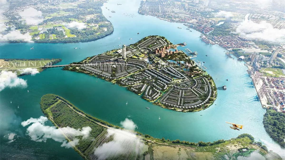 ANGEL ISLAND 1 Toàn cảnh Đảo Tiên - Angel Island nhìn từ trên cao