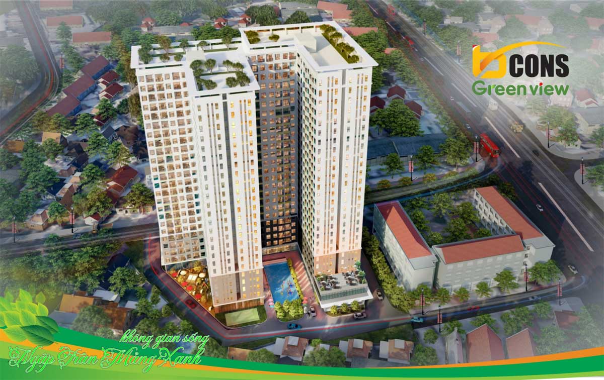 Phối cảnh Dự án Căn hộ Bcons Green View Dĩ An Bình Dương