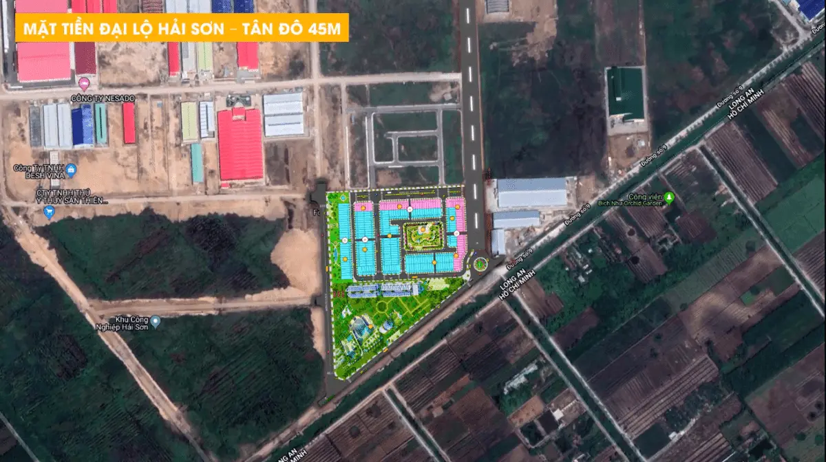 GALAXY HẢI SƠN ĐỨC HÒA LONG AN 4 Vị trí Dự án Galaxy Hải Sơn Đức Hòa Long An