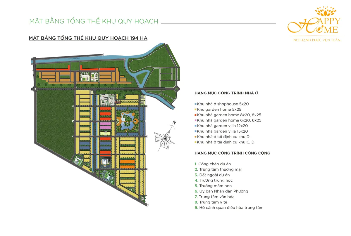 HAPPY HOME CÀ MAU 8 Mặt bằng Toàn khu Dự án Khu đô thị Happy Home Cà Mau