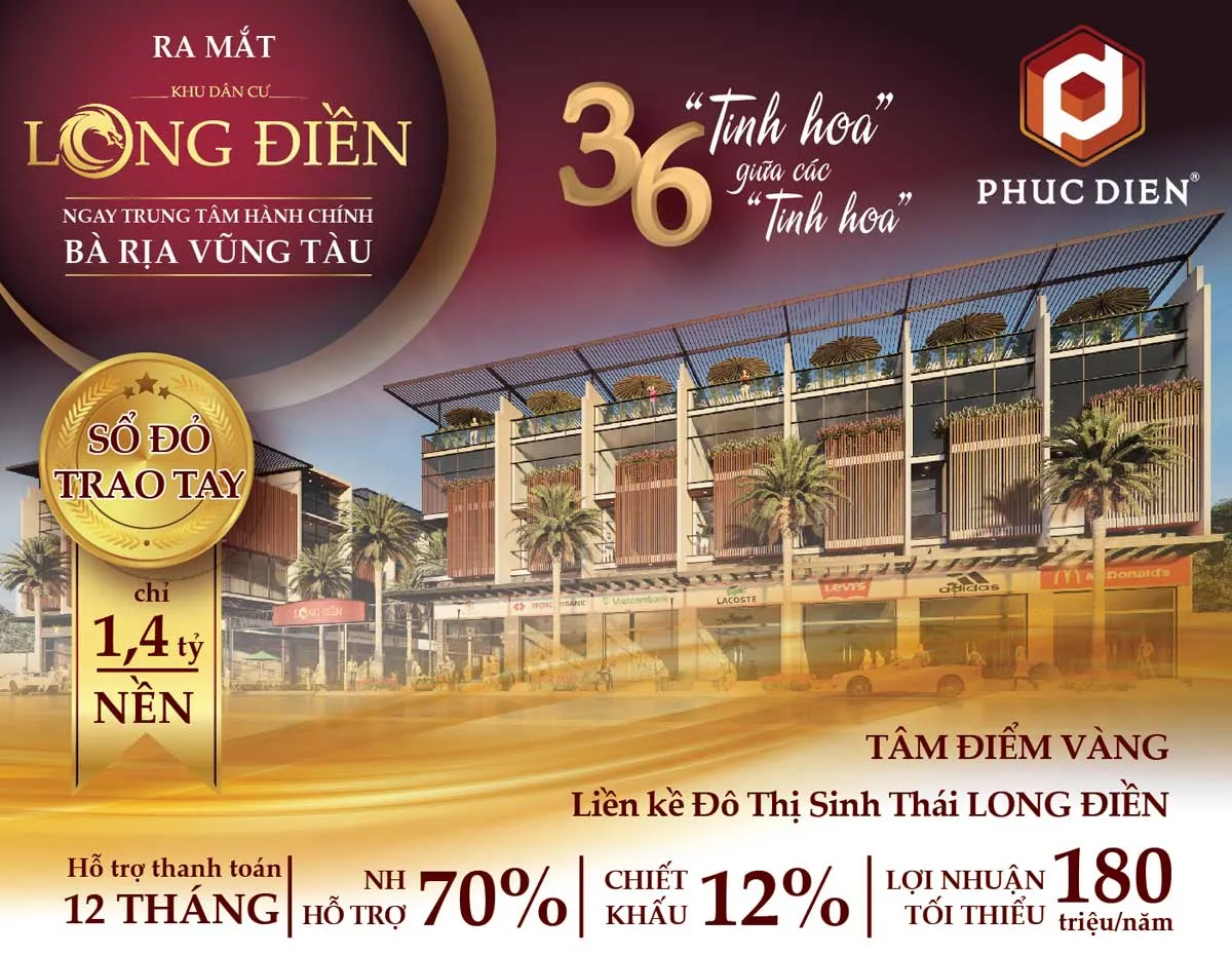 KHU DÂN CƯ LONG ĐIỀN BÀ RỊA 1 Dự án Khu dân cư Long Điền Bà Rịa Vũng Tàu