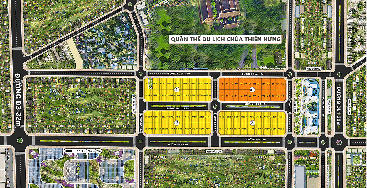 Mặt bằng Dự án Khu đô thị Cẩm Văn An Nhơn Bình Định