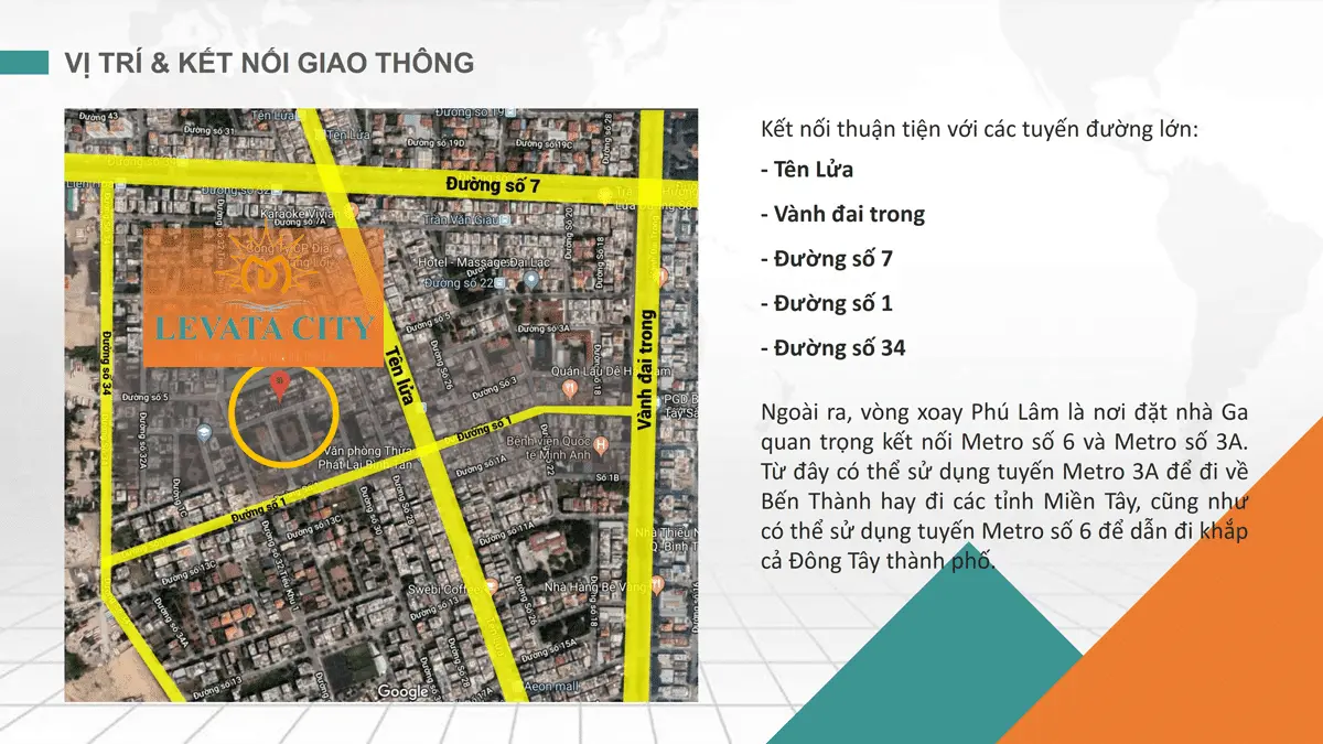 LEVATA CITY BÌNH TÂN 2 Vị trí Dự án Nhà Phố Levata City Bình Tân