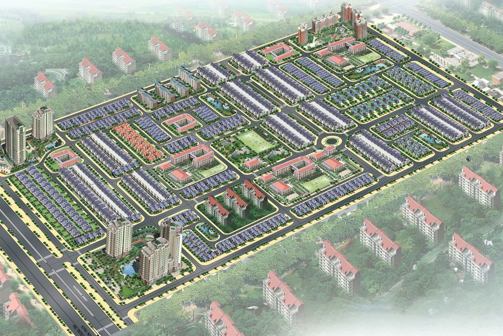 Phối cảnh toàn khu Dự án Long Tân City Nhơn Trạch Đồng Nai