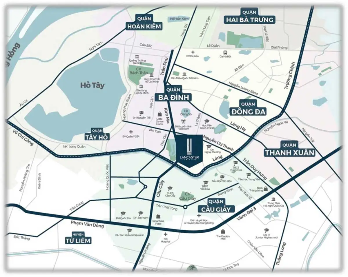 Lancaster Luminaire 1 Vị trí Dự án Căn hộ Lancaster Luminaire Đường Láng Hà Nội