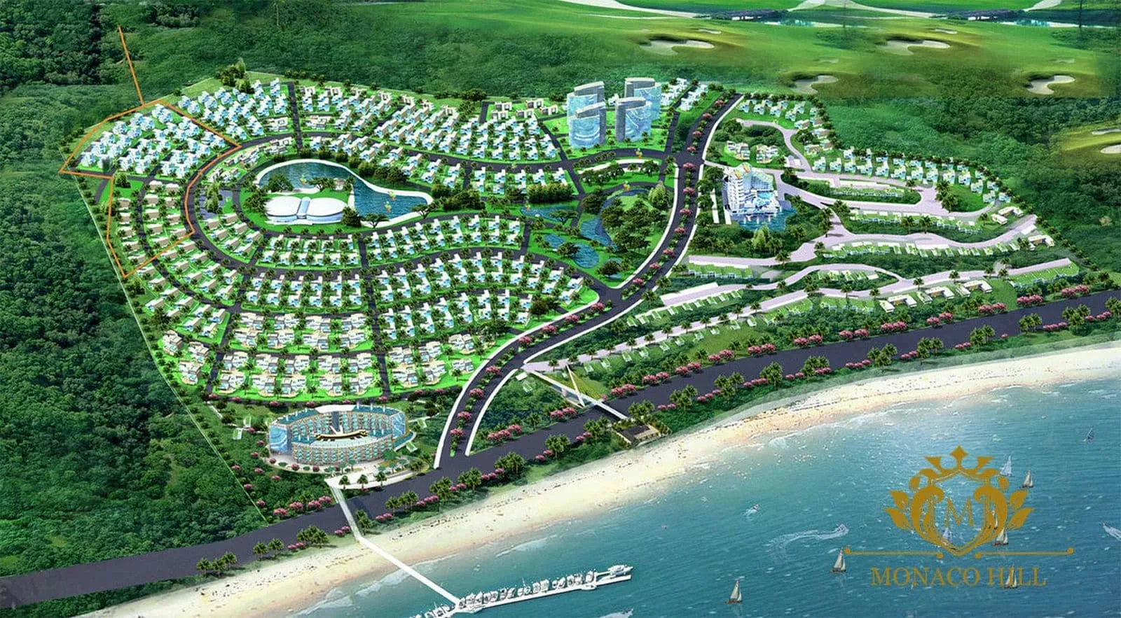 Tiểu khu Monaco Hill thuộc quần thể kiến trúc Sunny Villas