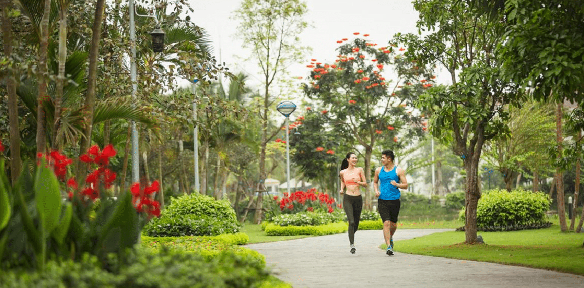 Đường đi dạo nội bộ trong khu dân cư An Hội