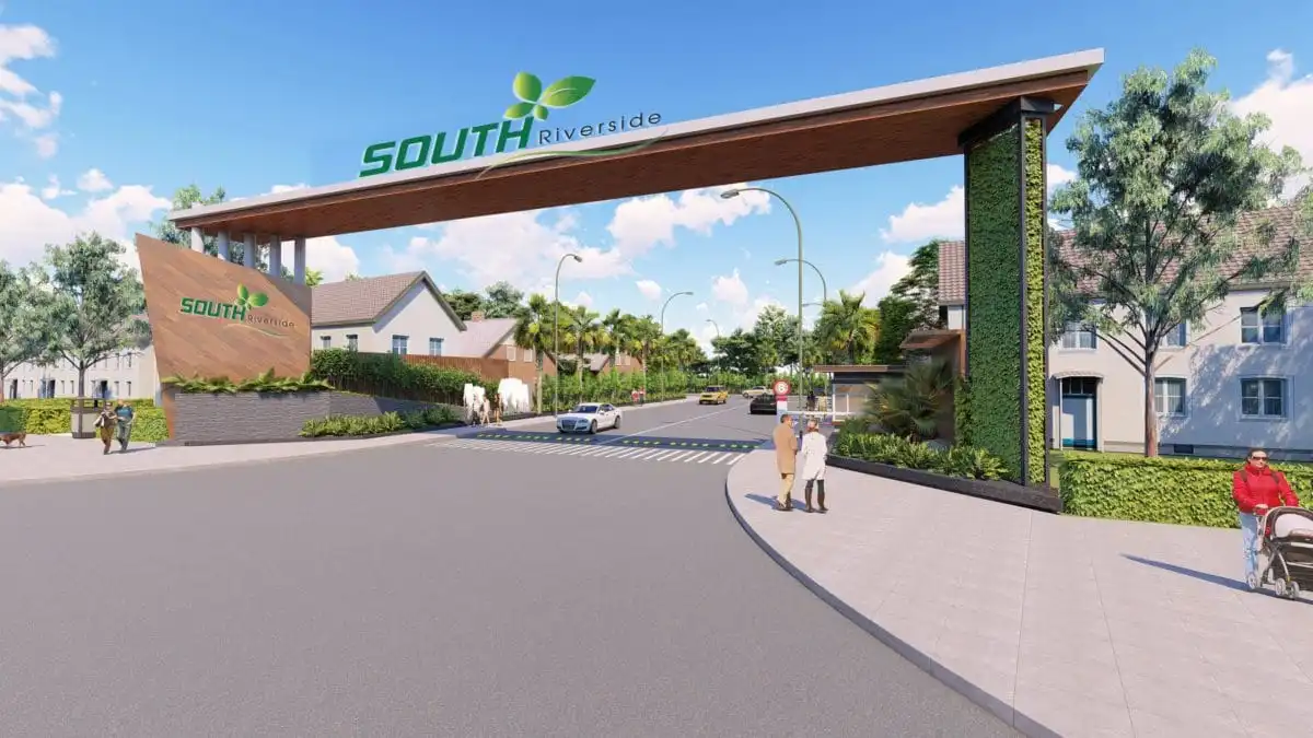 SOUTH RIVERSIDE NHÀ BÈ 1 cong chao du an south riverside
