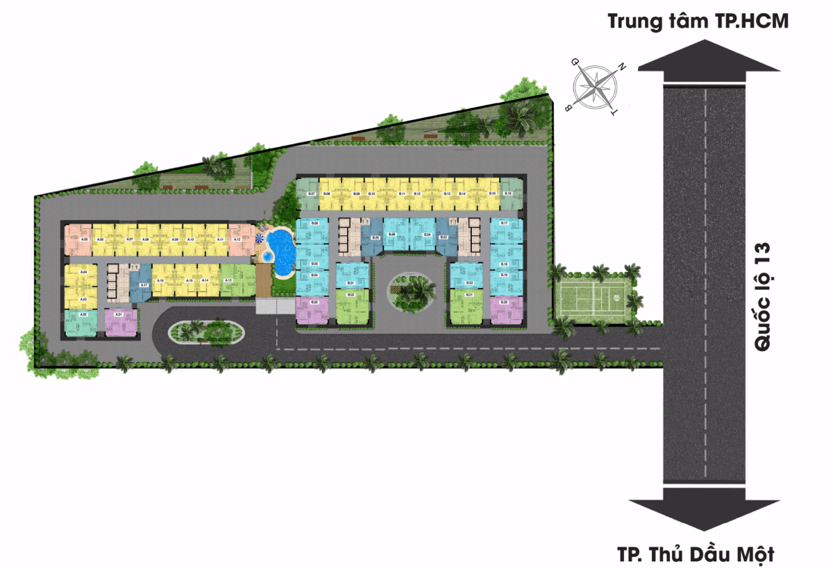 Mặt bằng Tổng thể Dự án Căn hộ Chung cư Stown GateWay